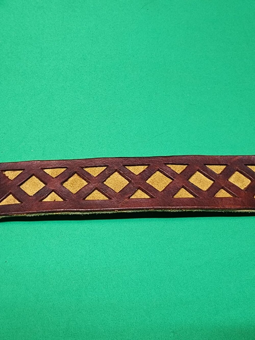 Handmade Leather and Suede Bracelet - Picture 6 of 9